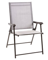 Bluebay Sling Folding Outdoor Patio Accent Chair, Grey, 25x24x37-in B2P5 - product image 1