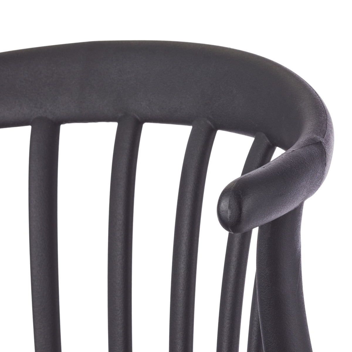 Elevated Plastic Bar Stool with Footrest, Black R5J2 - product image 4