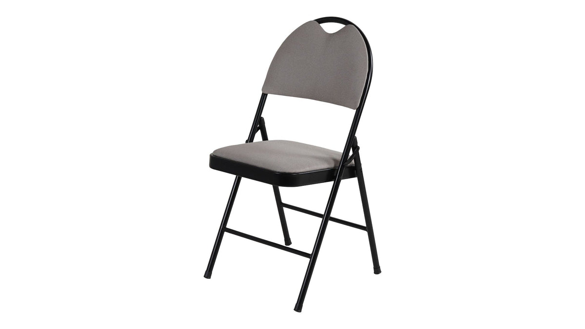 Fabric Folding/Compact Chair, Beige Fabric & Black Frame V0F2 - product image 1