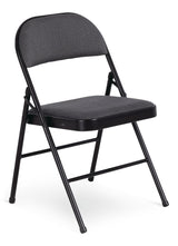 Fabric Folding/Compact Chair, Grey Fabric & Black Frame A3I3 - product image 1