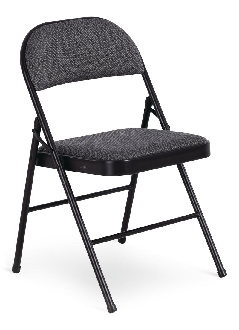 Fabric Folding/Compact Chair, Grey Fabric & Black Frame A3I3