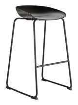 Modern Elevated Counter Stool with Footrest, Black Q8U8 - product image 1