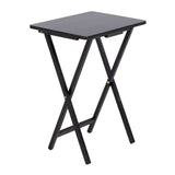 Solid Wood Folding TV Tray, Stain-Resistant, Black O0U5 - product image 1
