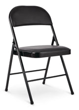 Vinyl Padded Seat Folding Chair, Black X3Z4 - product image 1