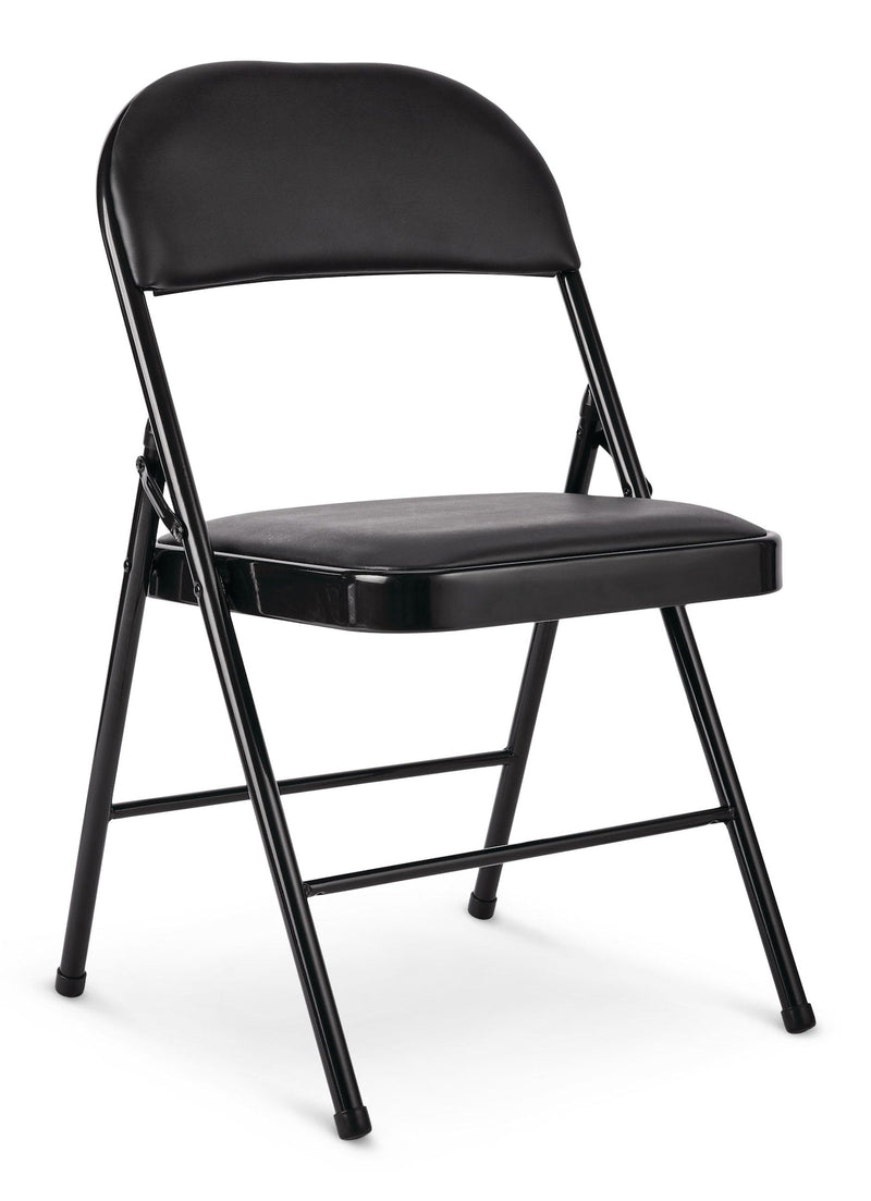 Vinyl Padded Seat Folding Chair, Black X3Z4