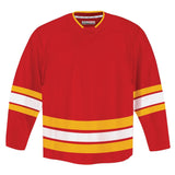 8500 Pro Team Hockey Jersey, Junior, Calgary Flames Home Colours, Various Sizes F1N5 - product image 1