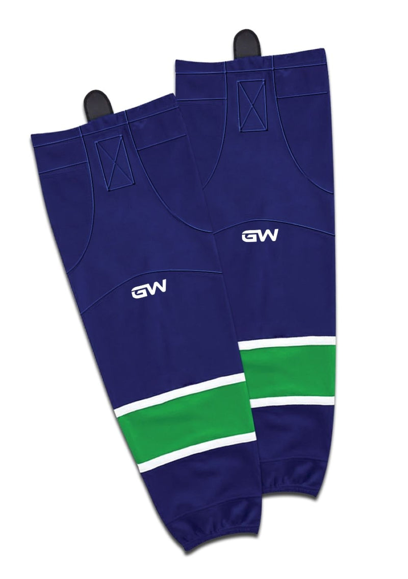 8500 Pro Team Performance Hockey Socks, Vancouver Canucks Home Colours, Assorted Sizes F4M1