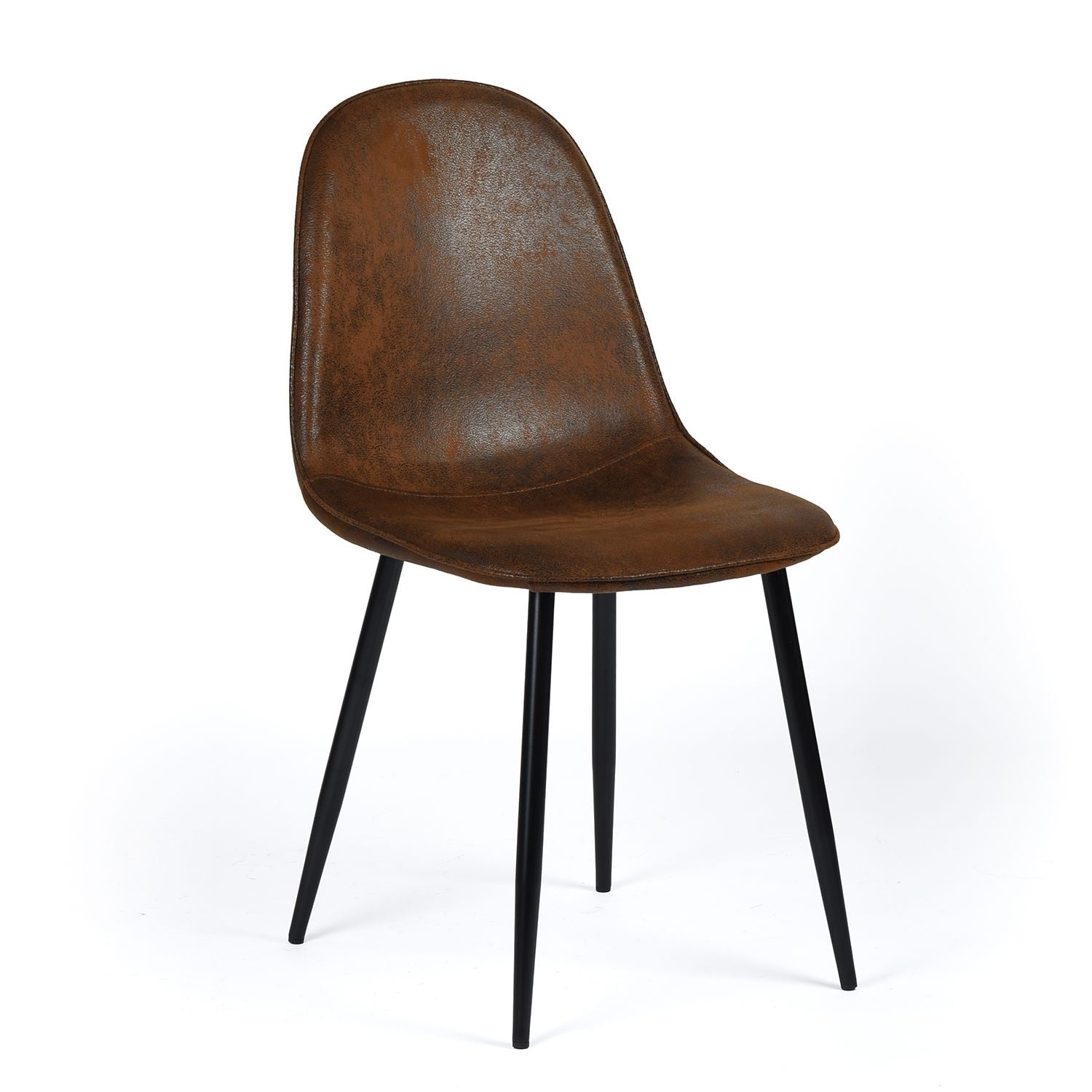 Mid-Century Dining Chairs, Brown Suede, 4-pk B6L1 - product image 3