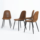 Mid-Century Dining Chairs, Brown Suede, 4-pk B6L1 - product image 4
