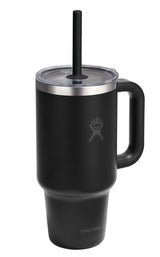 Stainless Steel Insulated Travel Tumbler Cup with Clear Straw Lid & Handle, Various Colours, 32-oz I8C7 - product image 1