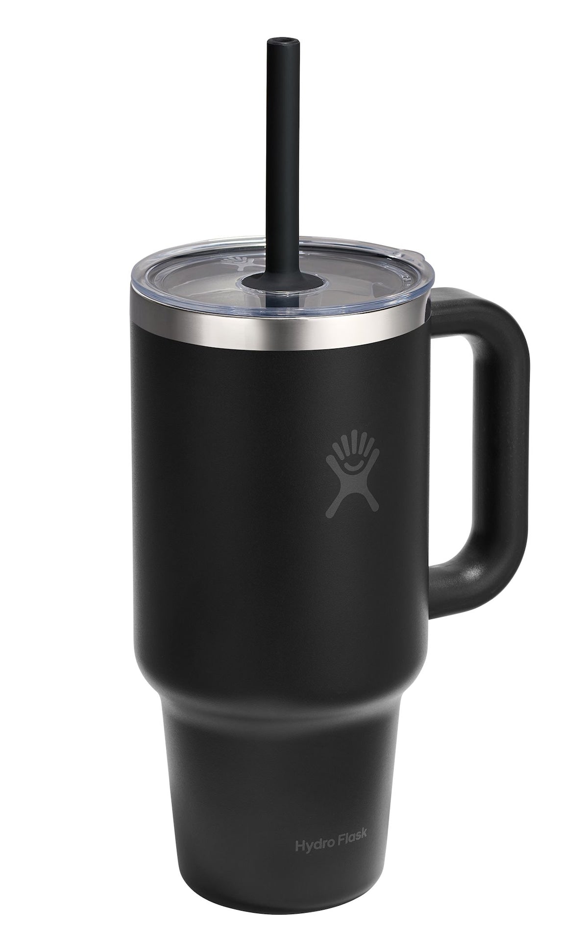 Stainless Steel Insulated Travel Tumbler Cup with Clear Straw Lid & Handle, Various Colours, 32-oz I8C7 - product image 1