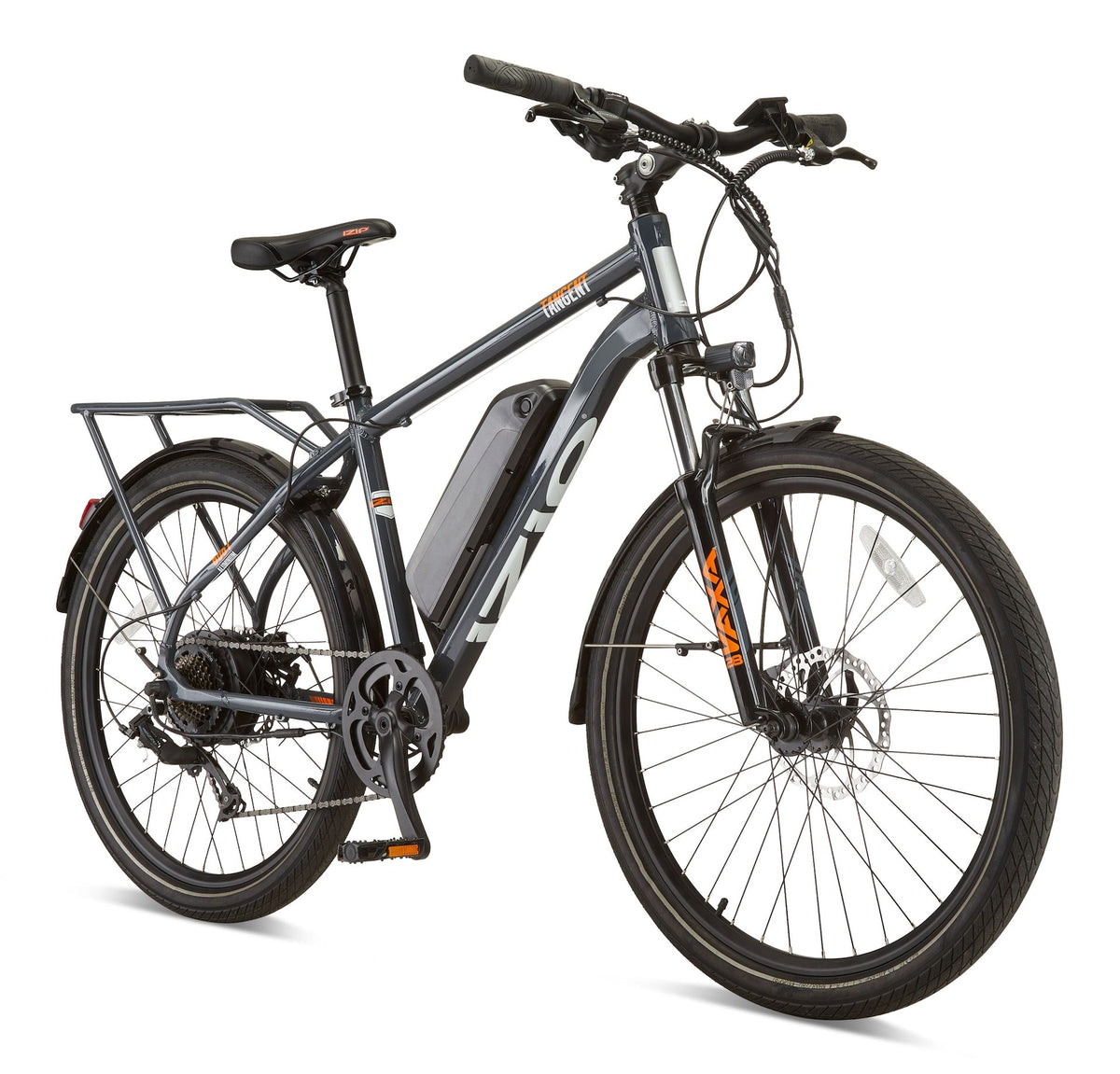 iZip Tangent All-Terrain 48V Electric Bike with Storage Carrier, 26-in Wheel, Grey S5S3 - product image 1
