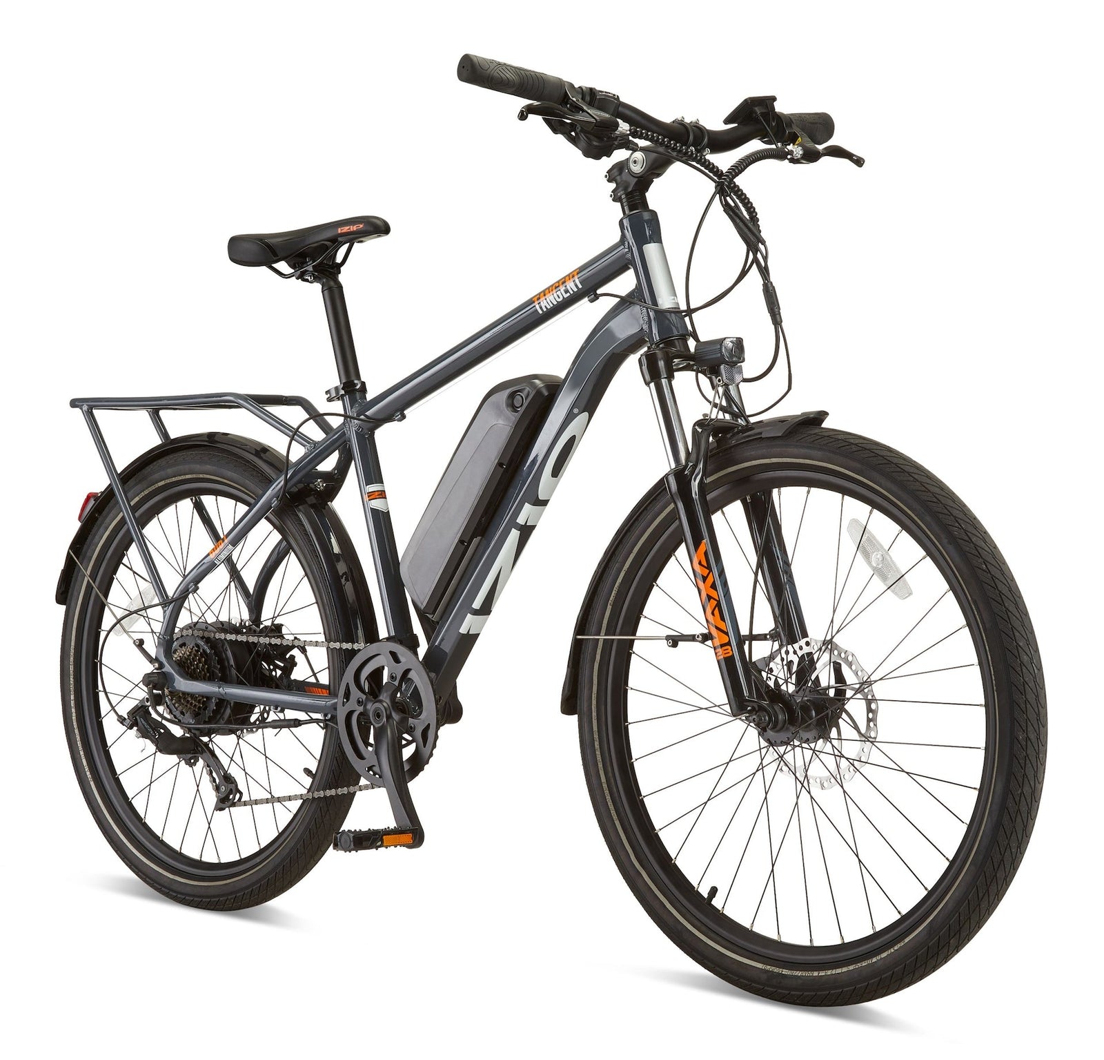 iZip Tangent All-Terrain 48V Electric Bike with Storage Carrier, 26-in Wheel, Grey N1C2 - product image 1