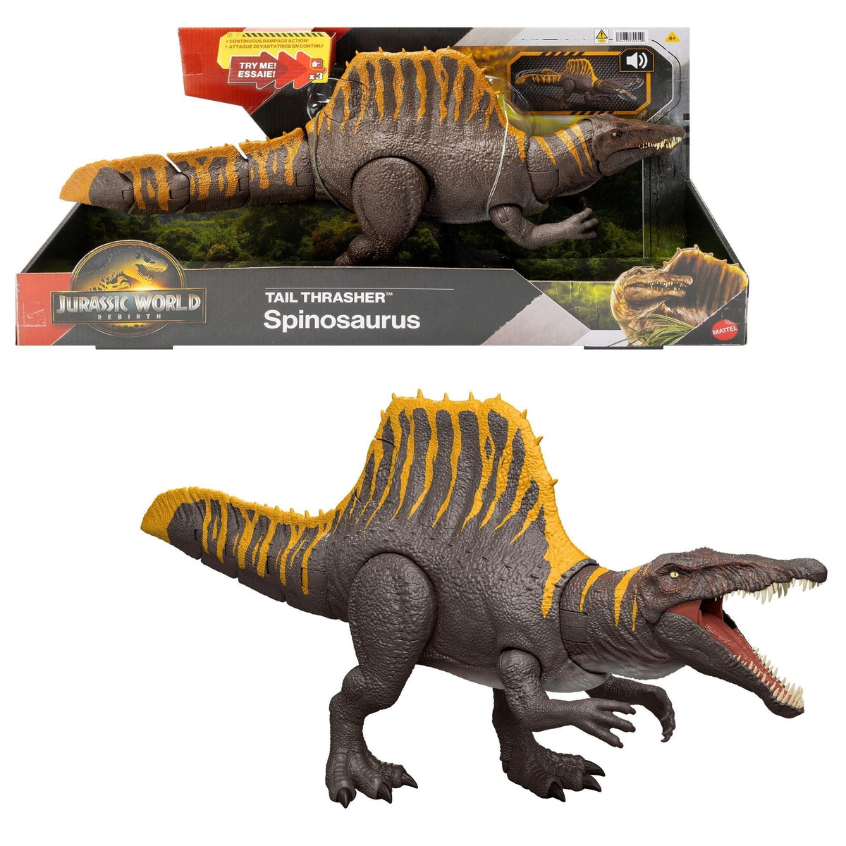 World Tail Thrasher Spinosaurus Figure for Ages 3+ H3T7 - product image 1
