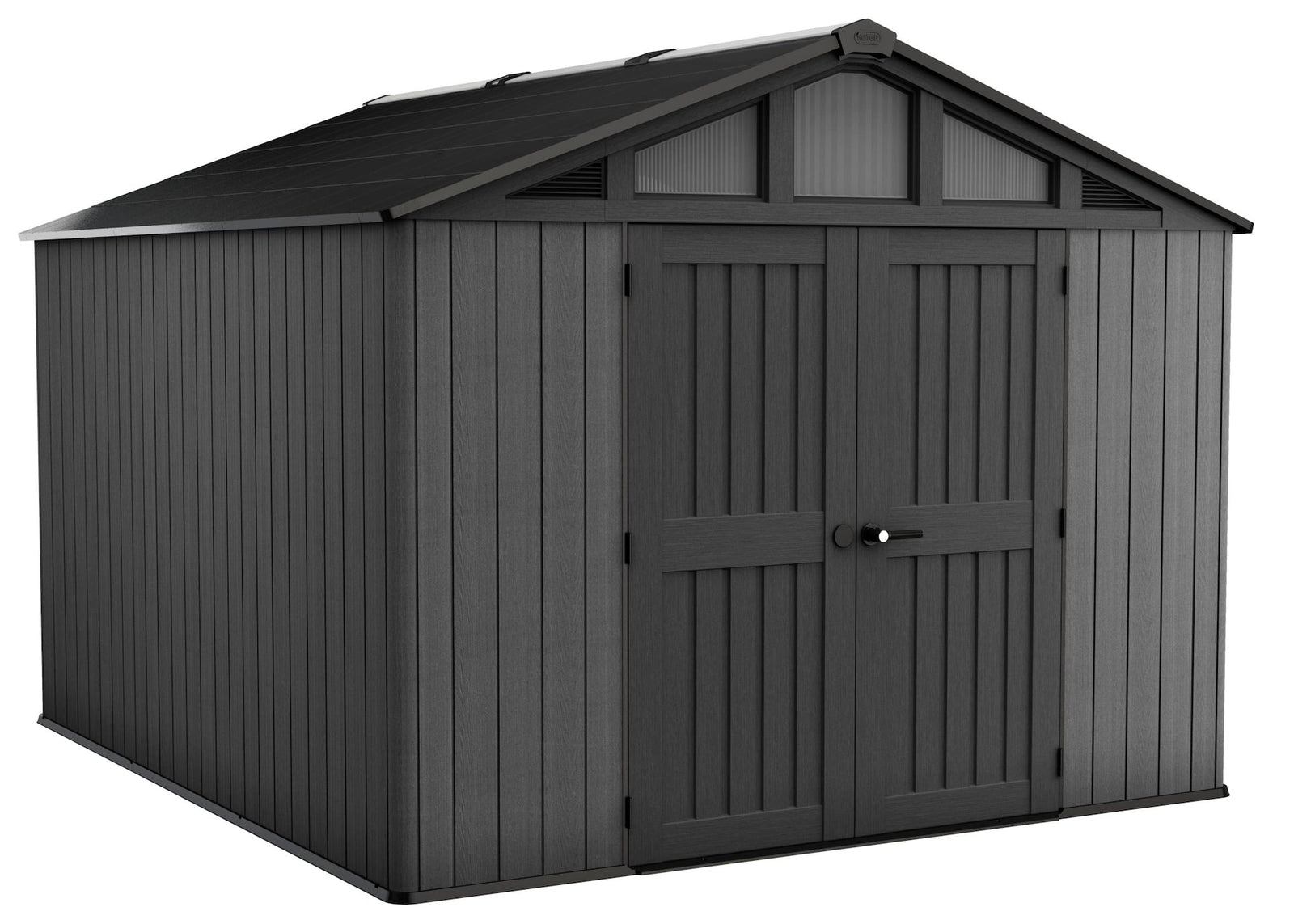 Apex Resin 2-Door Outdoor Storage Shed with Full Length Skylight, Grey, 10-ft x 11.5-ft O5H2 - product image 1