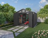 Apex Resin 2-Door Outdoor Storage Shed with Full Length Skylight, Grey, 10-ft x 11.5-ft O5H2 - product image 8