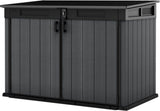 Cortina Mega Horizontal 2-Door Resin Outdoor Storage Shed with Built-In Ventilation & Open Roof/Lid, Grey, 533-Gal M7A2 - product image 1