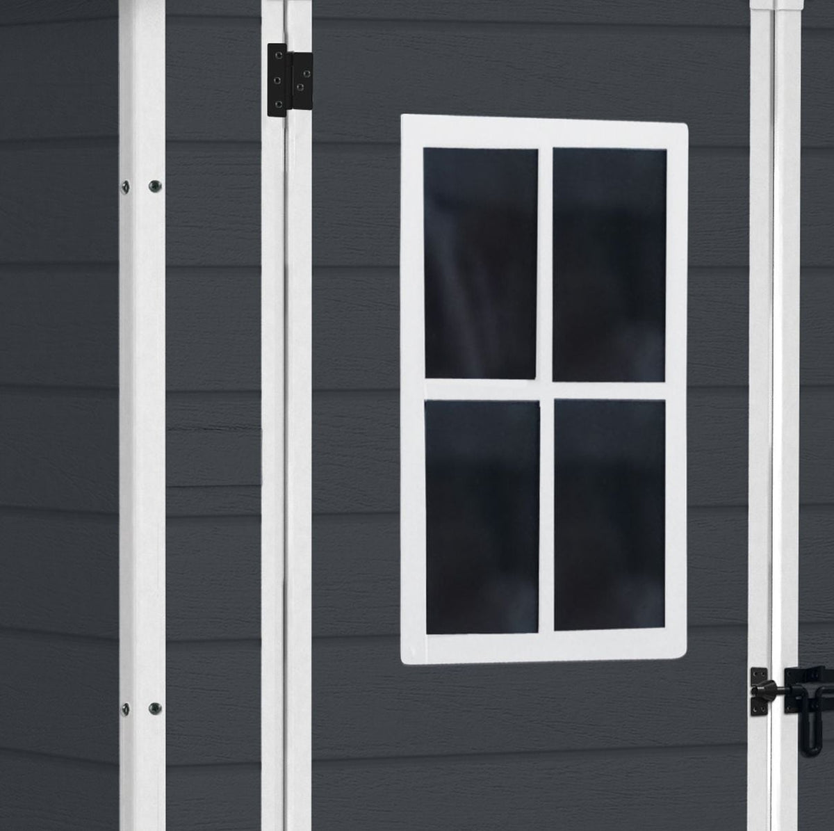 Manor Resin Outdoor Storage Shed with Fixed Window, Grey, 6-ft x 5-ft R1S7 - product image 3