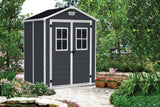 Manor Resin Outdoor Storage Shed with Fixed Window, Grey, 6-ft x 5-ft R1S7 - product image 5