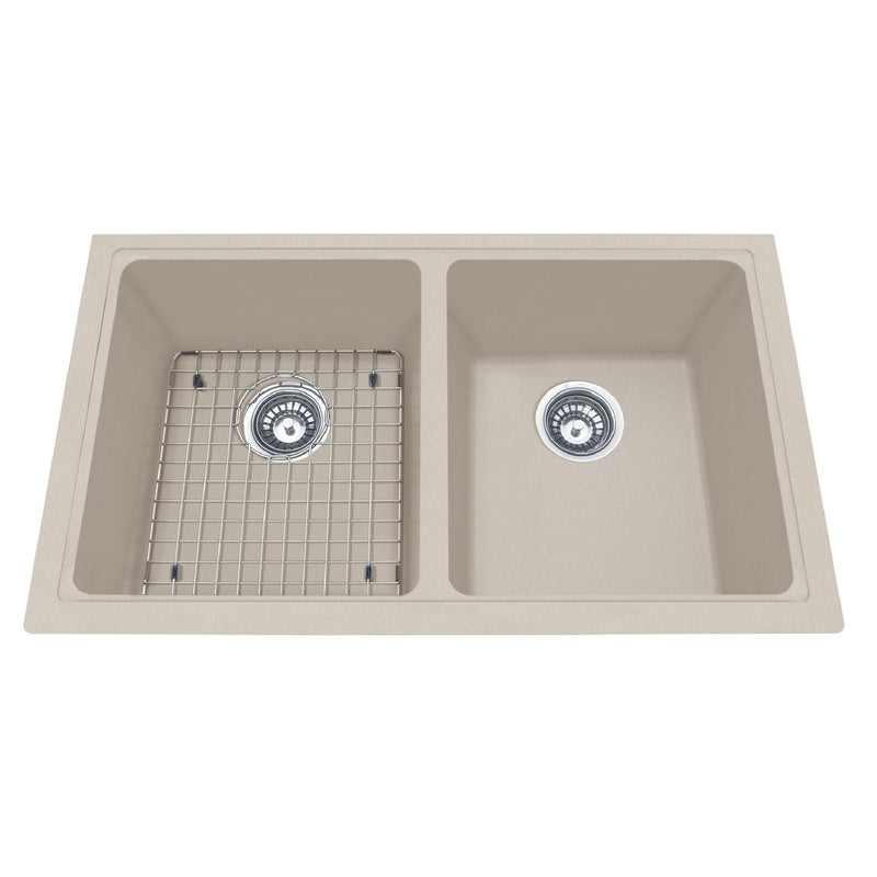 Mythos Kitchen Granite Undermount Double Sink, 31 9/16-in H1I5