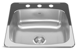 Reginox Drop In Single Bowl 3-Hole Kitchen Sink, 20.13-in x 20.56-in, Stainless Steel L2G5 - product image 1
