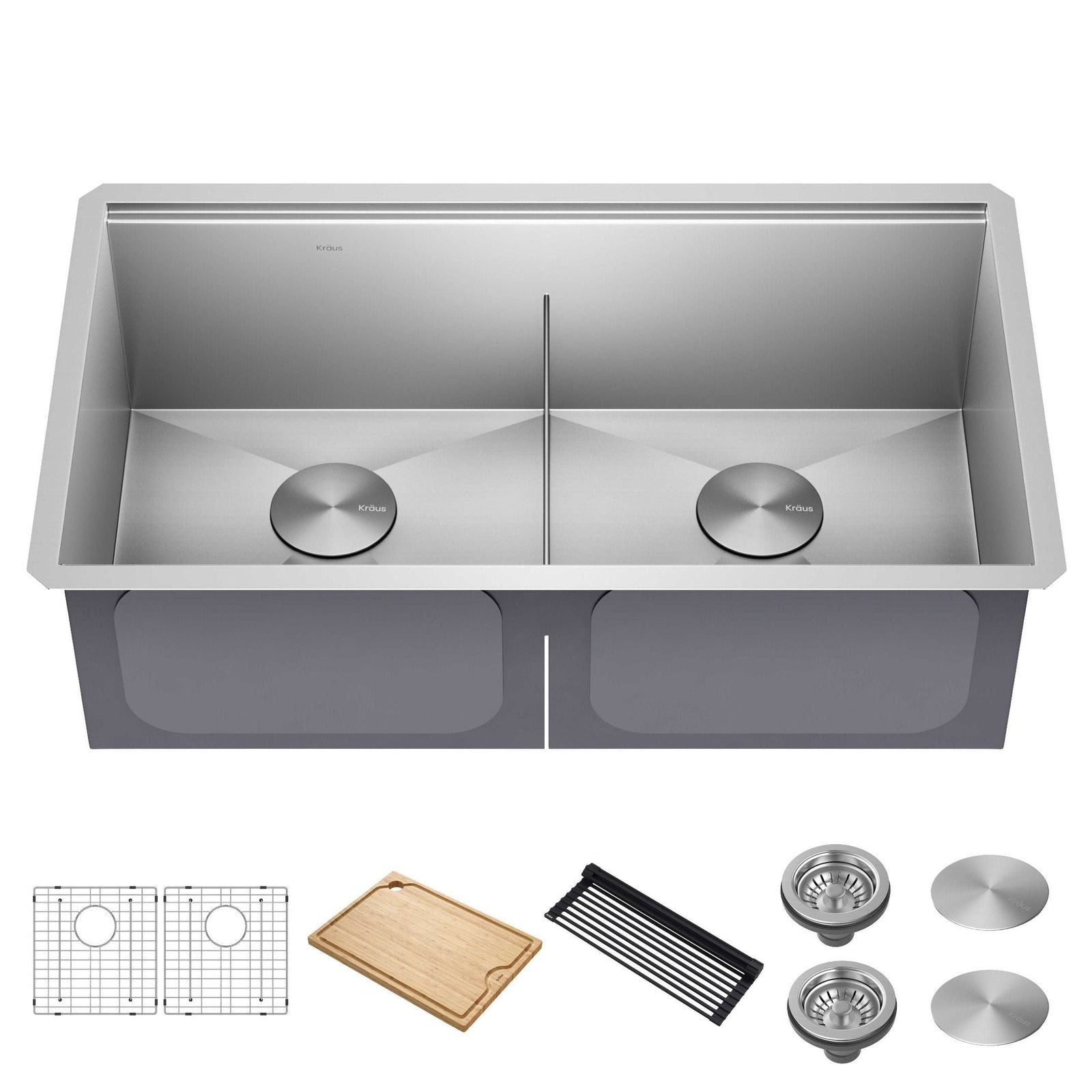 Kore Undermount Stainless Steel Single Bowl Kitchen Sink with Add-Ons, 33x19x11-in W1V5 - product image 1
