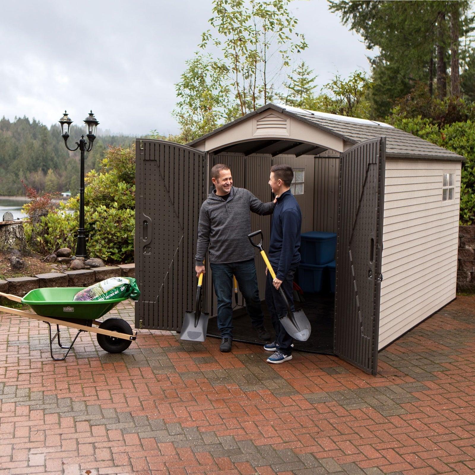 Lockable Steel Shed, Beige, 7 x 12 -ft X7X8 - product image 5