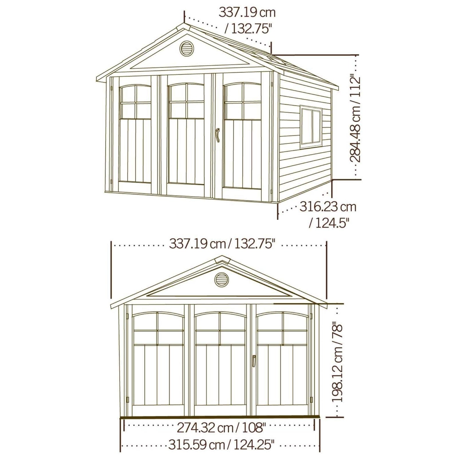 Outdoor Storage Shed, 11-ft x 11-ft R9E0 - product image 3
