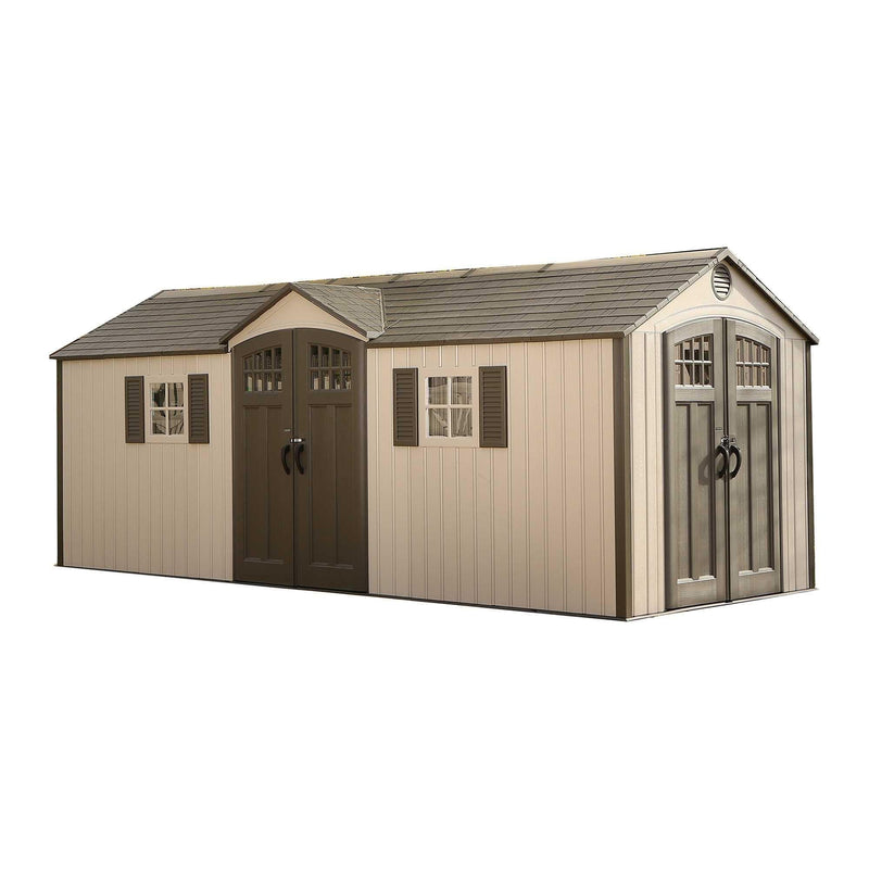 Outdoor Storage Shed with Dual Side Entry, 20 x 8-ft I7B0