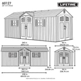 Outdoor Storage Shed with Dual Side Entry, 20 x 8-ft I7B0 - product image 4