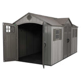 Outdoor Storage Shed with Dual Side Entry, Dark Grey Roughcut, 15 x 8-ft E8C7 - product image 2