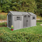Outdoor Storage Shed with Dual Side Entry, Dark Grey Roughcut, 15 x 8-ft E8C7 - product image 7