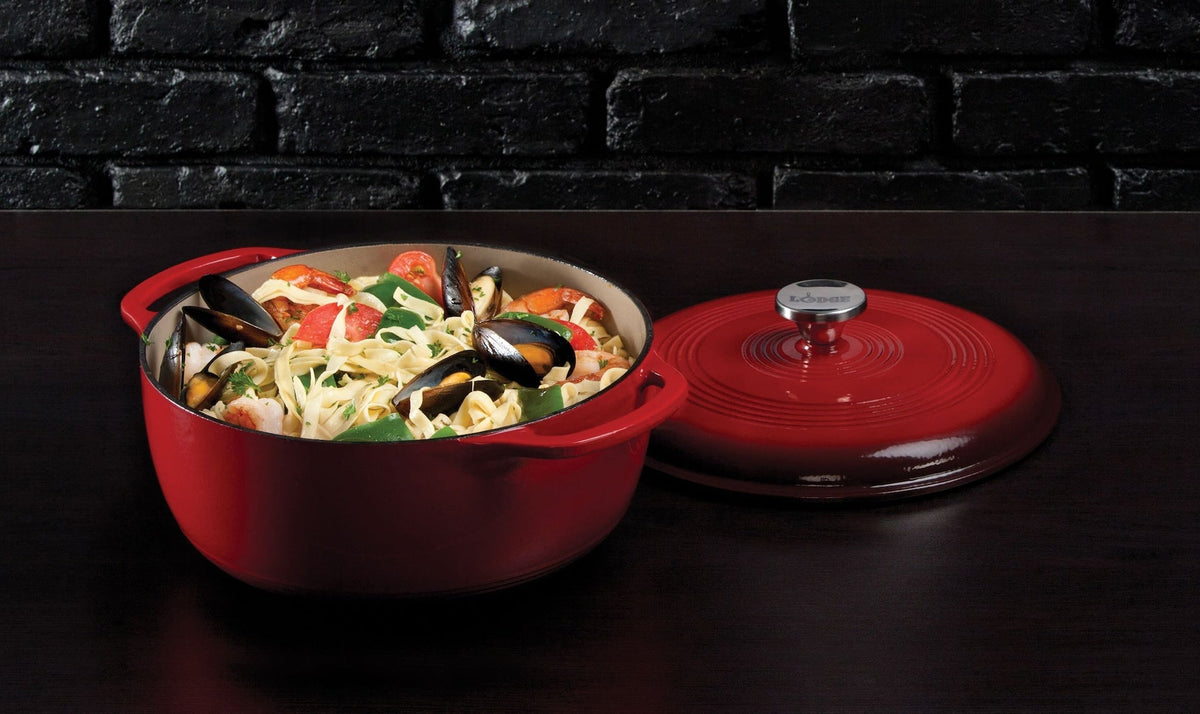 Enamel Cast Iron Dutch Oven, Red, 6-qt D6W2 - product image 7