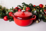 Enamel Cast Iron Dutch Oven, Red, 6-qt D9M0 - product image 8