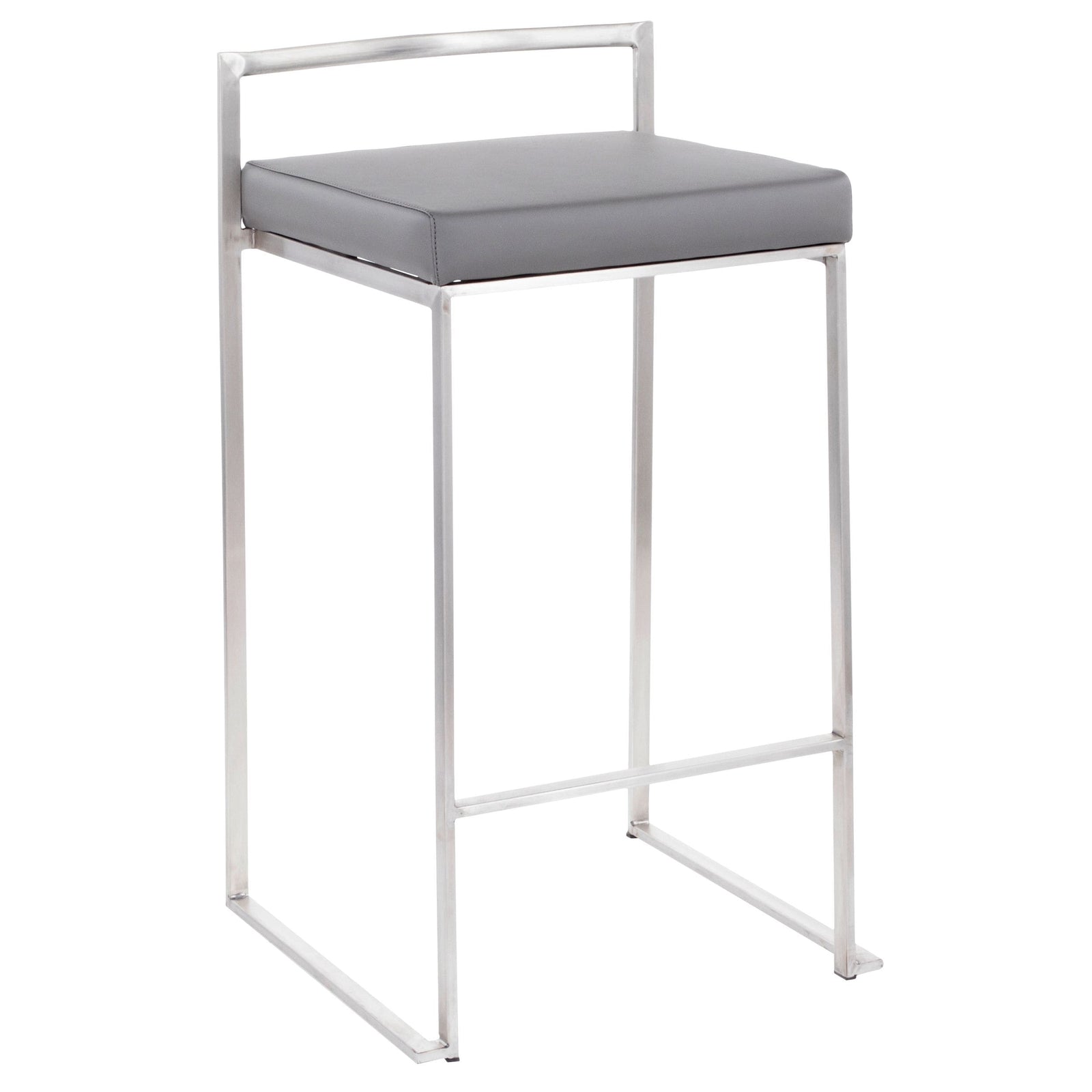Fuji Stacker Fixed-Height Counter Stool, Grey, 26-in, 2-pc O3A3 - product image 1