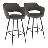 Margarite Fixed-Height Counter Stool, Black, 25-in, 2-pc Z0V0 - product image 2