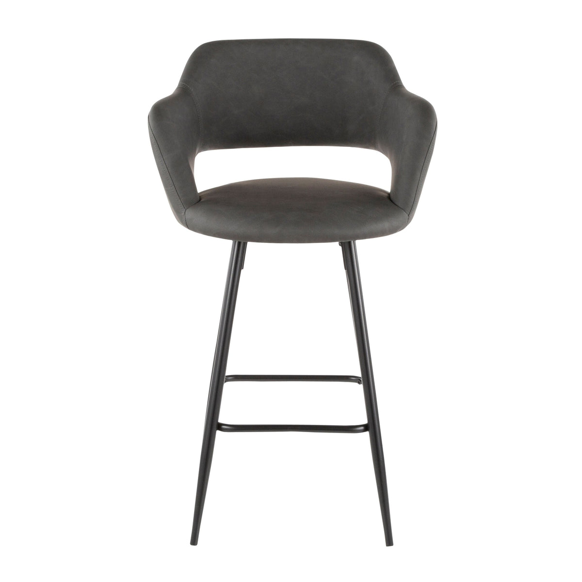 Margarite Fixed-Height Counter Stool, Black, 25-in, 2-pc Z0V0 - product image 3