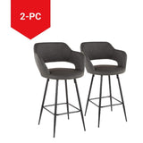 Margarite Fixed-Height Counter Stool, Black, 25-in, 2-pc Z0V0 - product image 8