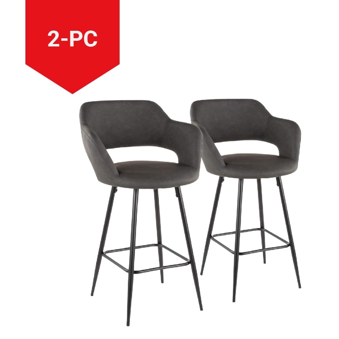 Margarite Fixed-Height Counter Stool, Black, 25-in, 2-pc Z0V0 - product image 8
