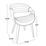 Symphony Faux Leather Dining/ Accent Chair, Cream H2S4 - product image 7
