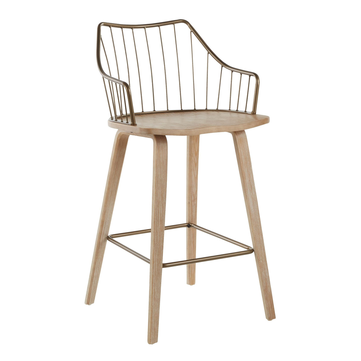 Winston Fixed-Height Counter Stool, Wood, 26-in Q0L4 - product image 1