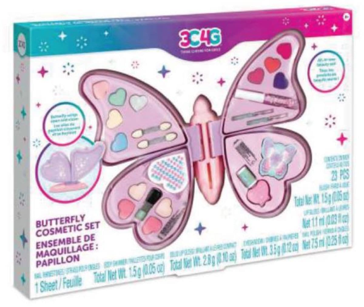 It Real All-in-One Butterfly Cosmetic Case for Ages 8+ G4Y9 - product image 1