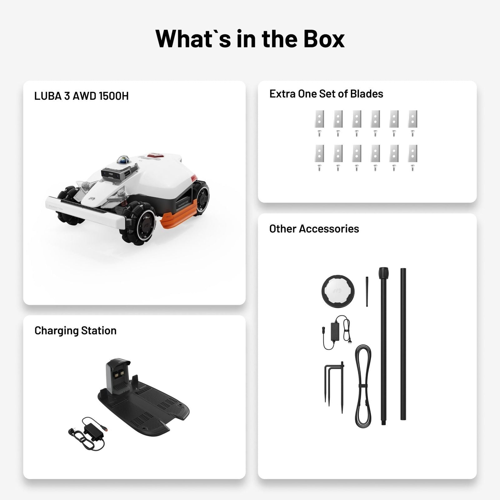 LUBA 3 All-Wheel Drive 1500H Robot Lawn Mower, 135-Mins Runtime S8U5 - product image 2