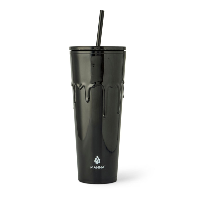 710-mL BPA-Free Black Slime Drip Textured Tumbler W3T1