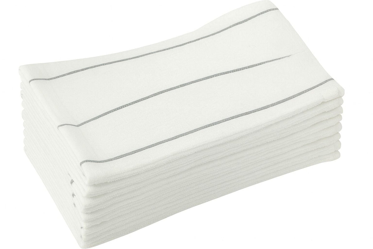 Ribbed Stripe Bar Mop Dish Cloths, Grey Stripes, 5-pk V8F8 - product image 2