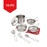 Toy Kitchen Stainless Steel Cookware Set For Kids, 10 pc, Ages 3+ X5Y5 - product image 7