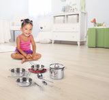 Toy Kitchen Stainless Steel Cookware Set For Kids, 10 pc, Ages 3+ X5Y5 - product image 8