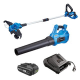 20V Cordless 12" String Trimmer and 370CFM Blower Combo Kit with PWR POD 2 Ah Battery and Charger Q6R3 - product image 4