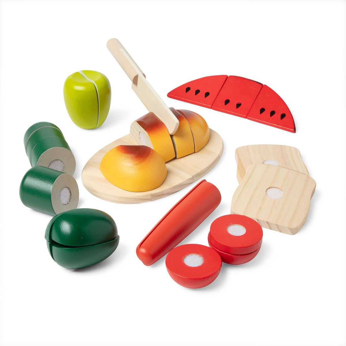 Wooden Cutting Food Playset, Ages 3+ E8U5 - product image 2