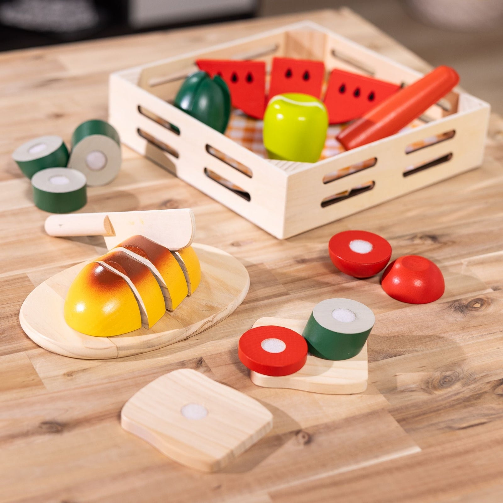 Wooden Cutting Food Playset, Ages 3+ E8U5 - product image 4